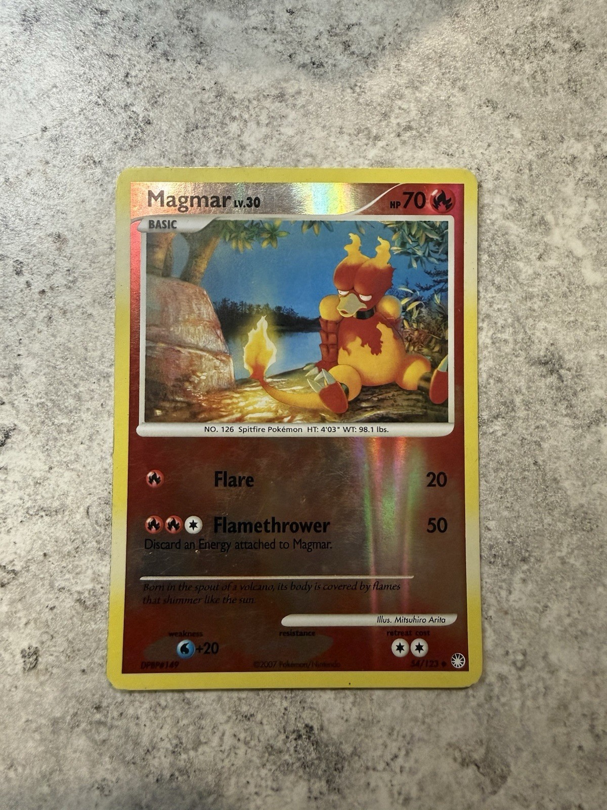 Magmar 54/123 Mysterious Treasures Reverse Holo