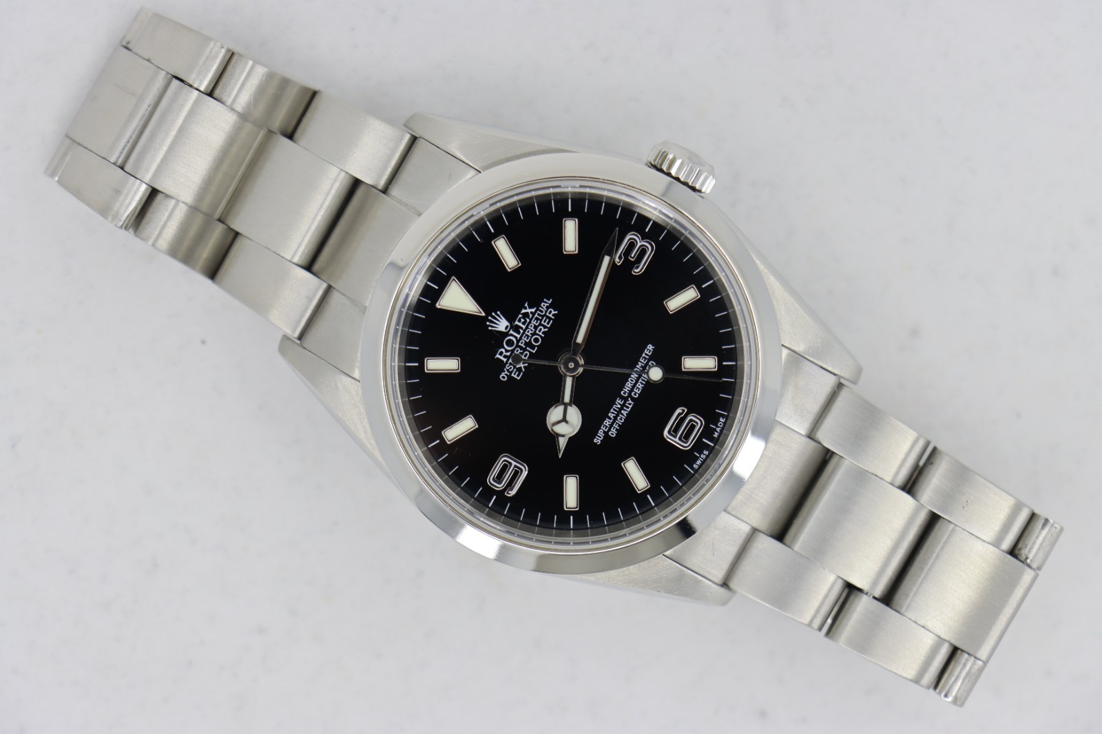 Rolex Explorer 114270 Black Arabic Dial 36mm Oyster Band Smooth Bezel Circa 2005