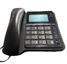 AT T CL2939 Black Corded Large Number  Tilt Display Desk Speaker Phone USED