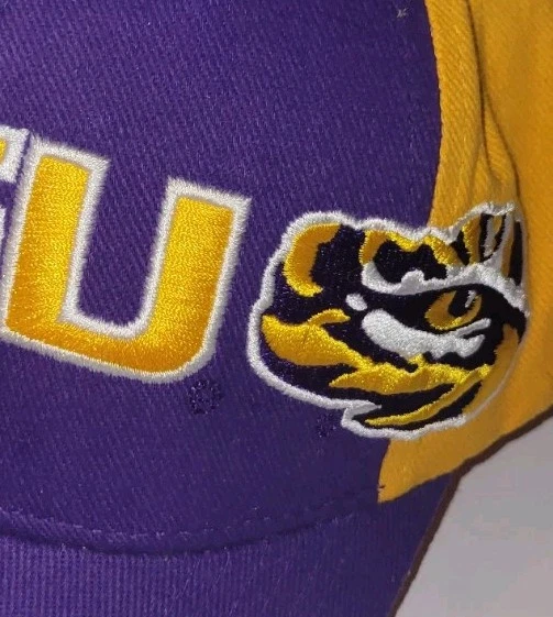 LSU Tigers Hat Cap Strap Back Captiving Headgear SILVER SERIES NICE CLEAN - Image 3 of 4