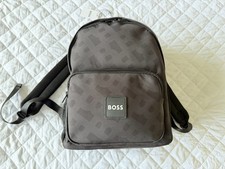 New Hugo Boss Monogram Logo Black Rucksack Backpack