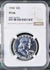 1958 Silver Proof Franklin Half Dollar NGC PF66