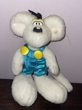 Pimboli Diddl Thomas Goletz Blue Jumpsuit Mouse Plush Toy 25cm 