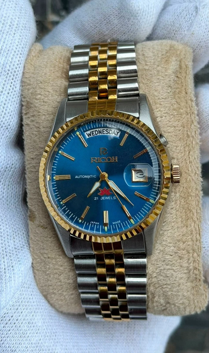 【希少 】70s RICOH 純正SSブレス 自動巻 21石 腕時計 Ricoh Stainless Steel Case Mechanical (Automatic) Wristwatches for
