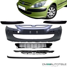 Peugeot 307 Stoßstange vorne ohne SRA bj.01-05 +Gitter+ Grill + Leisten + Gitter