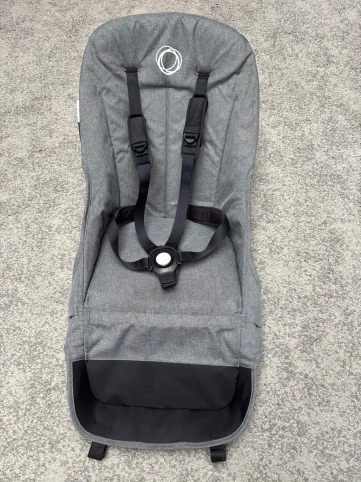Bugaboo Cameleon 3 Pram Seat Fabric with harness in Grey Melange