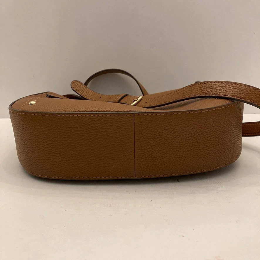 Hilary Radley Maya Pebble Leather Crossbody Purse in Cognac Brown - Image 4 of 4