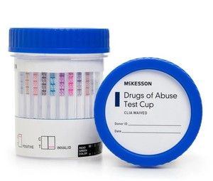 McKesson Drug Of Abuse Test Cups - 12-Drug Panel With Adulterants - 4 Cups