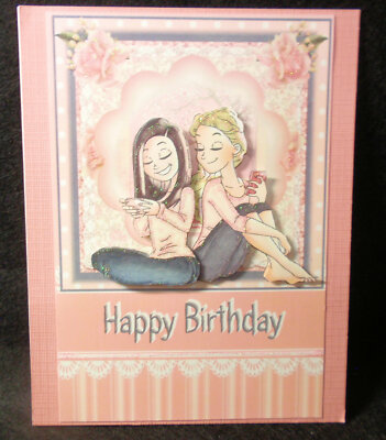 Ladies Girls Handmade Personalised Birthday Card ANY AGE Bike Dog Shopping Cute Ladies Girls Handmade Personalised Birthday Card ANY AGE Bike Dog Shopping Cute