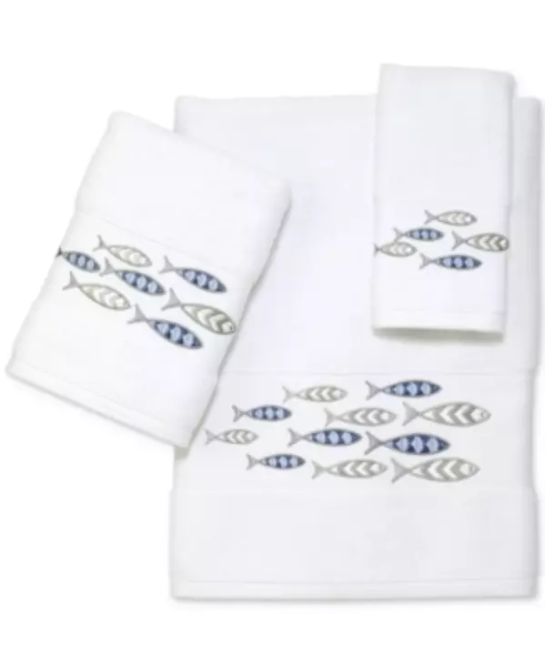 Avanti Hanover 100% Cotton Made in Turkey 27 x 50 Fish Bath Towel - White