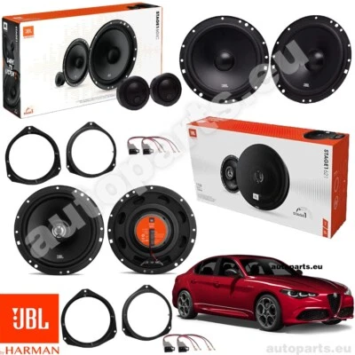 Kit 6 Casse JBL 6,5" 4Ω Coaxiales 2 Voies Avant Arrière pour Alfa Romeo Giulia - Photo 1/4