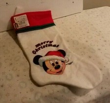 Christmas Santa's Best Kurt Adler stocking issued NOS Mickey Mouse w hat