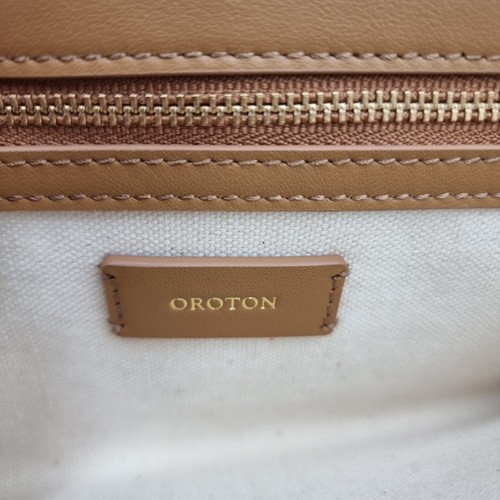 Oroton Wilde Dark Rye Genuine Leather Small Day Bag Shoulder Crossbody Purse New - Picture 13 of 14