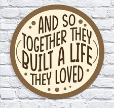 Love Quote Metal Sign Round Hanging Plaque Poster Retro Housewarming Gift HJ12