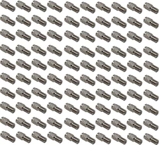 (Pack of 100)  Double Seal Flow through Valve Stem Extension Tire Caps Inflate T