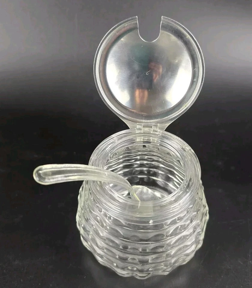 Vintage WMF Senftopf / Marmeladentopf - Glas / Chromargan - 1980er - Bild 2 von 2