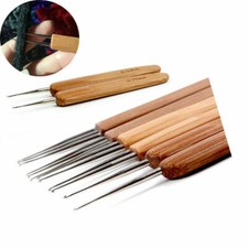 Crochet Needle Hook Bamboo Handle Hooks Tools Making Dreadlock Braiding Hair