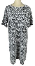 LOFT Sheath Dress Navy Blue Floral Short Flutter Sleeve Womens L NWT