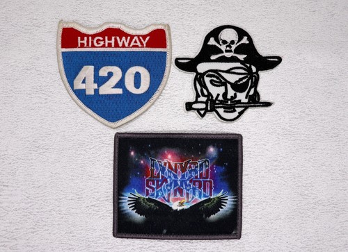 Lot 3 Retro Vintage Clothing Patches Highway 420 A Pirate & Lynyrd Skynyrd SALE! - Picture 6 of 6