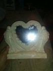 6 Inch Heart-shaped Mirror With Two Doves Beside It On A Resin Stand — photo 2