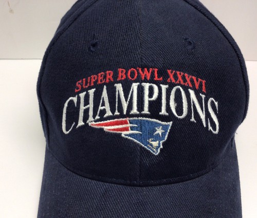 New England Patriots Super Bowl XXXVI 36 Champions Hat Cap NFL Football - Picture 2 of 4