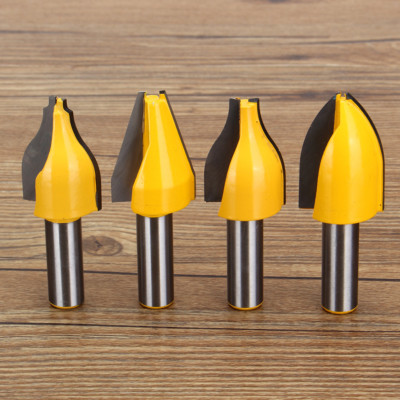 4 Bit Vertical Raised Panel Router Bit Set - 1/2'' Shank Woodworking cutter Tool