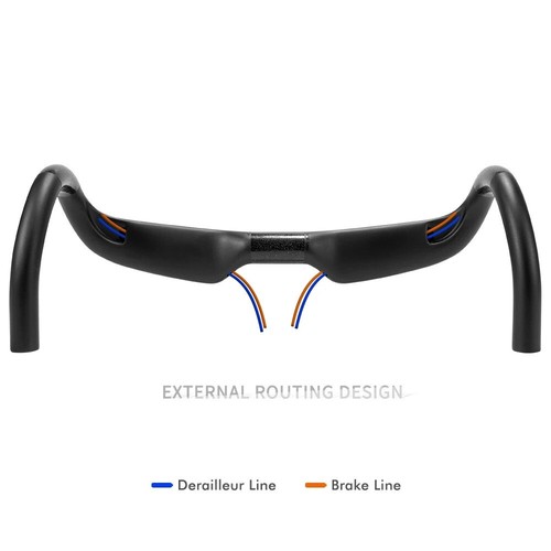 TOSEEK Carbon Road Bike Drop Bar Racing Bicycle Handlebar 31.8 Internal Routing - Picture 2 of 16