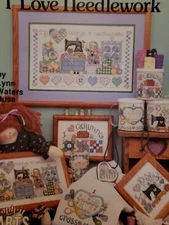 I LOVE NEEDLEWORK Cross Stitch Chart Quilting, Sewing, Cross Stitch Motifs