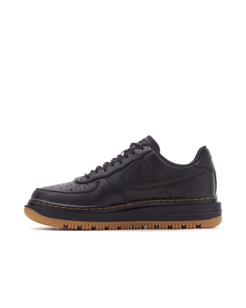 Nike Air Force One Luxe Black Sneakers Gum Sole Retro