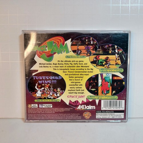 Warner Bros Playstation 1 Space Jam 1996 komplett in Hülle mit Handbuch - Bild 2 von 4