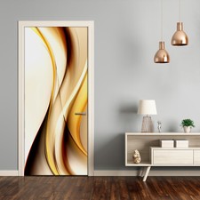 Removable Home Decor Door Wall Sticker Self Adhesive Modern Wave abstraction