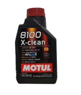 MOTUL 8100 X-Clean 5W-40 Huile 1 Litre Opel GM dexos2 MB 229.51 A40 Rn 710 - Photo 1/4