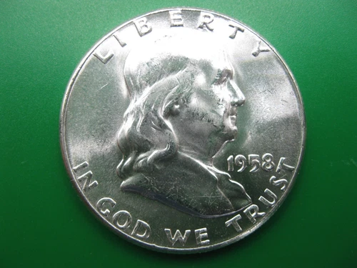 1958 Franklin Half Dollar Gem BU! Near FBL & Gorgeous Finish! #2162505