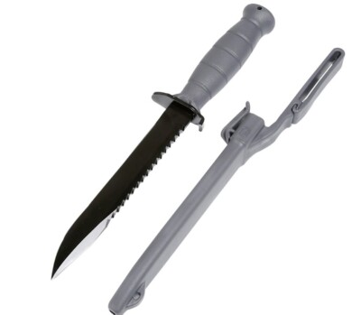GLOCK FM 81 Field Fixed Blade Survival Knife w/ Saw & Sheath, Grey