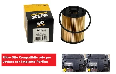 WIX Filtro Olio per Fiat Panda Grande Punto 500 1.3 Multijet imp Purflux