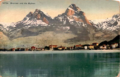 Brunnen, Mythen, Wehrli A.-G., Kilchberg-Zürich Postcard