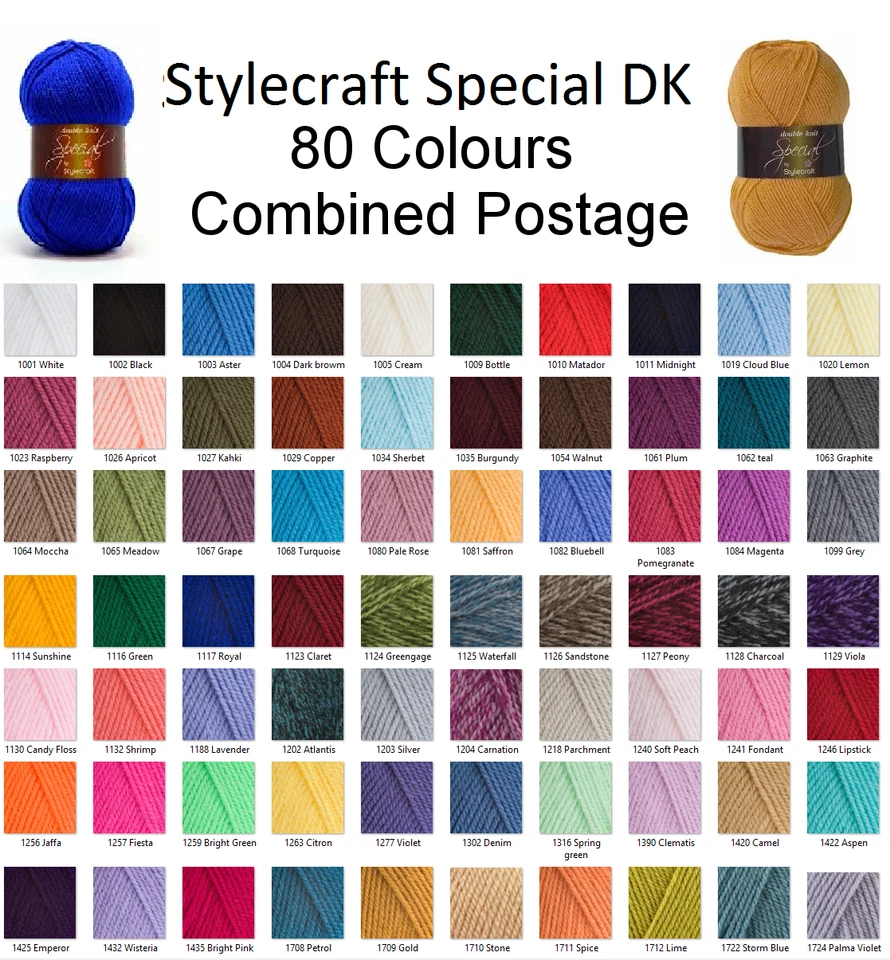 Stylecraft Special DK Wool Double Knitting & Crochet Yarn 100g Crochet Pattern