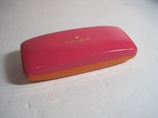 KATE SPADE Pink Orange EYES Clam SHELL Sunglass HARD CASE Eye Glass Case