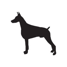 Doberman Dog - Vinyl Decal Sticker - Multiple Color  Sizes - ebn1945