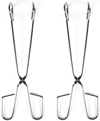 2x BBQ Grillzange Küchenzange Grill Tongs Zange Servierzange ca. 31 cm Edelstahl