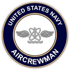 U.S. Navy Naval Aircrewman Bumper Sticker Military Vinyl Soldier Decal 5"