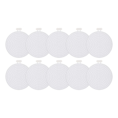 Kunststoff Mesh Leinwand Blatt 6,2 cm/2,4'' Weiß Rund Blanko Leinwand, 10er Pack