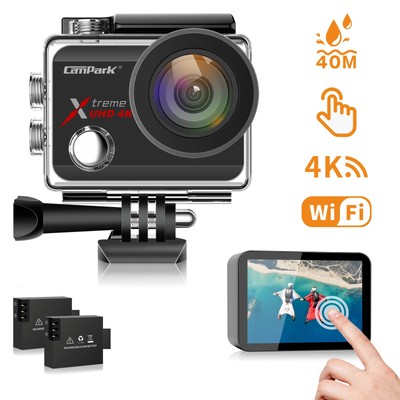 Campark Action Cam 4K Video 60FPS 20MP WiFi Unterwasserkamera Touchscreen EIS DE