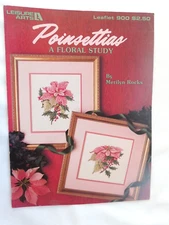 Poinsettias - A Floral Study Cross Stitch Pattern Leisure Arts # 900