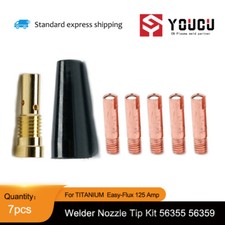 YOUCU 7pcs 56355 56359 Nozzle Tip Kit For TITANIUM Easy-Flux 125 Amp Welder