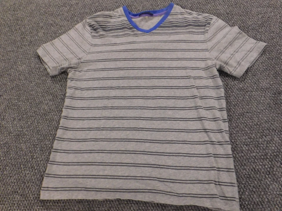 Elie Tahari Mens Shirt Small Gray striped casual - Image 2 of 4