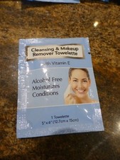 Cleansing  Makeup Remover Towelettes Vitamin E Alcohol Free Lot of 6 Made USA