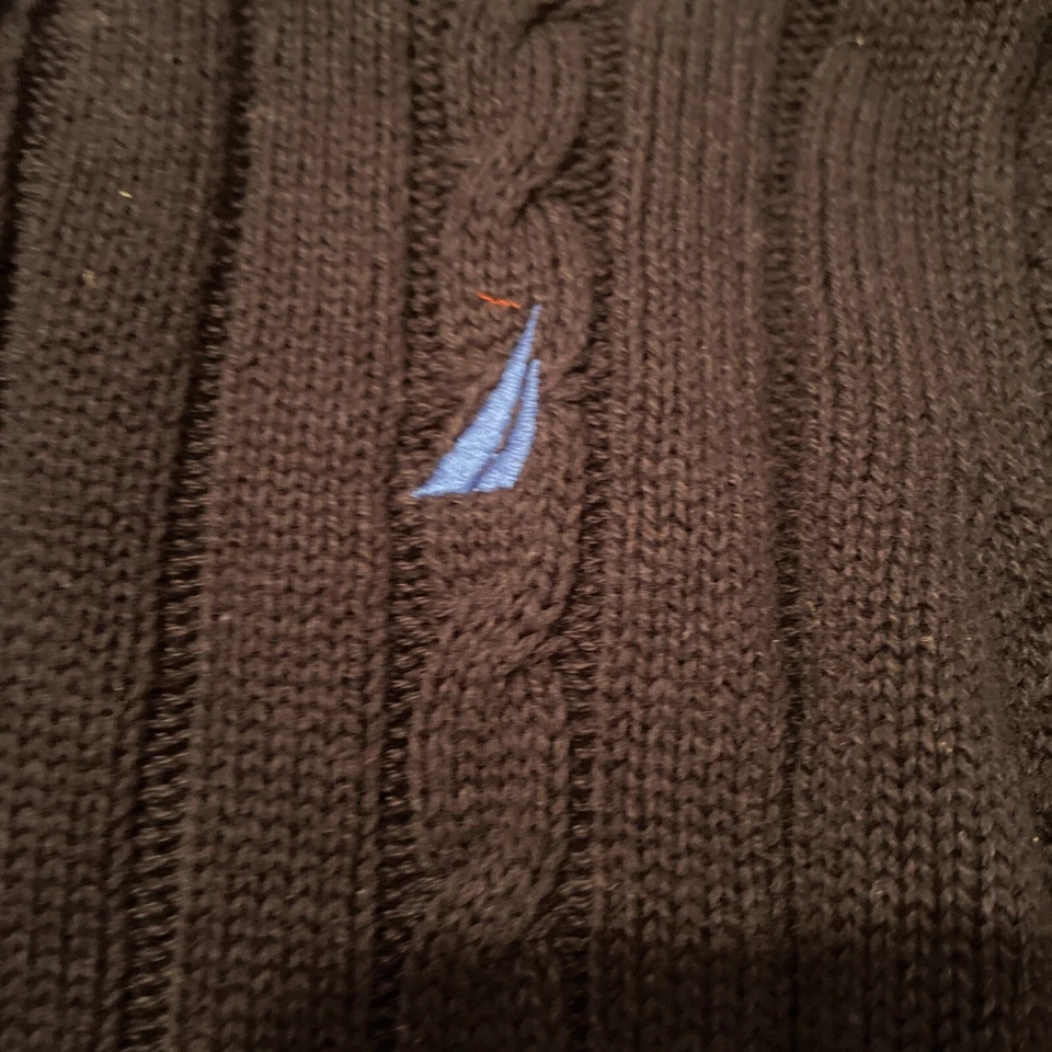 Suéter Náutico Tejido con Cable 18 M Azul Marino Niño Pequeño Bebé Cuarto Cremallera Usado en Excelente Condición Foto 3 de 4