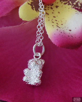 HALSKETTE KETTE MIT BÄREN ANHÄNGER NEU BÄR SILBER SCHMUCK