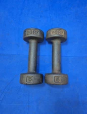 York 5 Lb Round Head Dumbbell Set